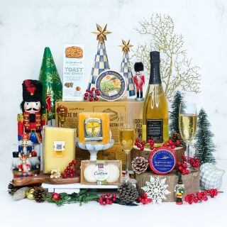 XMAS Hampers-CHEESE CLUB Cheese and Champagne Hamper for Christmas