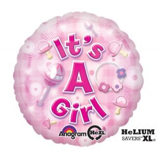 New Baby Girl Mylar Balloon