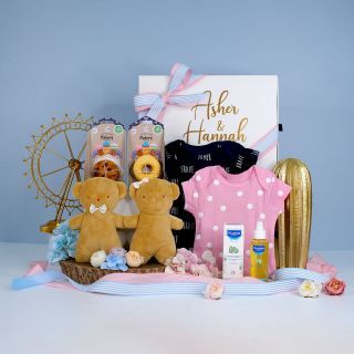 Personalized Premium Baby Gift Set For Twins