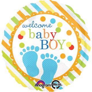 Baby Feet Boy Foil Balloon