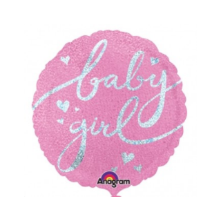 Baby Girl Script Balloon