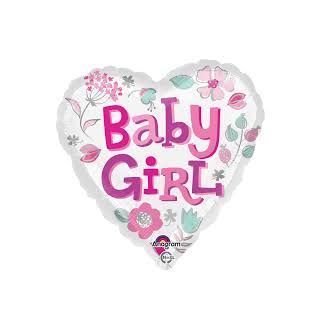 Baby Girl Heart Balloon