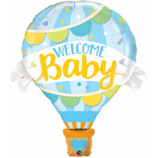 Welcome Baby Blue Balloon