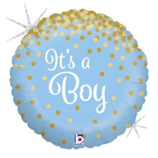 Glittering It's A Boy Balloon