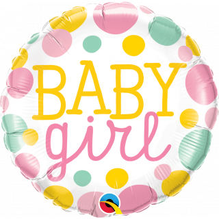 Baby Girl Colourful Dots Balloon