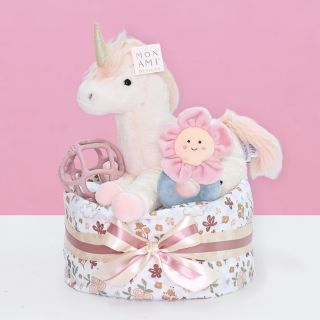 Unicorn Diaper Cake for Baby Girl