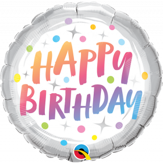 Satin Happy Birthday Foil Balloon