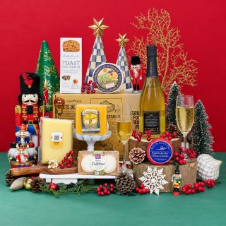 XMAS Hampers-CHEESE CLUB Cheese and Champagne Hamper for Christmas