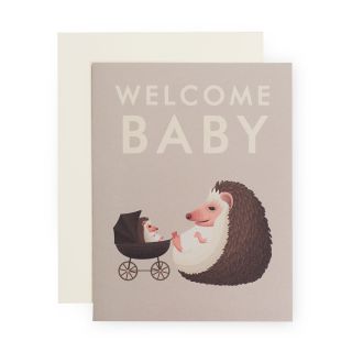 Welcome Baby Card - Hedgehog