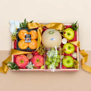 Fresh seasonal Japanese fruits in basket