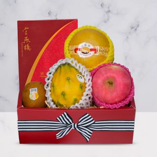 Healthy indulgence fruit gift box with birds nest
