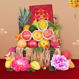 Mid-Autumn Hampers-Festive Fruit Hamper with Peninsula Mooncake