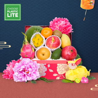 Mid-Autumn fresh fruits hampers with a red box