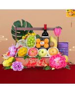 Mid-Autumn Hampers-Moonlight Japanese/Korean Fruit Hamper with Wine and Mooncake Options