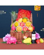 Classic Mid Autumn Fruit Hamper with Peninsula Mooncake & Wine or Champagne