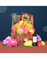 Classic Mid Autumn Fruit Hamper with The Peninsula Spring Moon Mooncake & Wine or Champagne