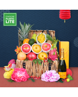 Festive Fruit Hamper with Champagne