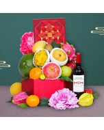 Mid-Autumn Hampers-Bright Moon Fruit Gift Box With The Peninsula Mooncake & Wine or Champagne