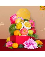 Mid-Autumn Hampers-Bright Moon Fruit Hamper with Shangri-la Mooncake and Wine or Champagne